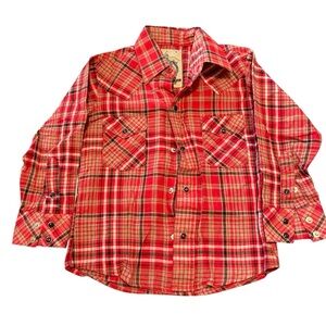 Kids Western Plaid Snap Button shirt